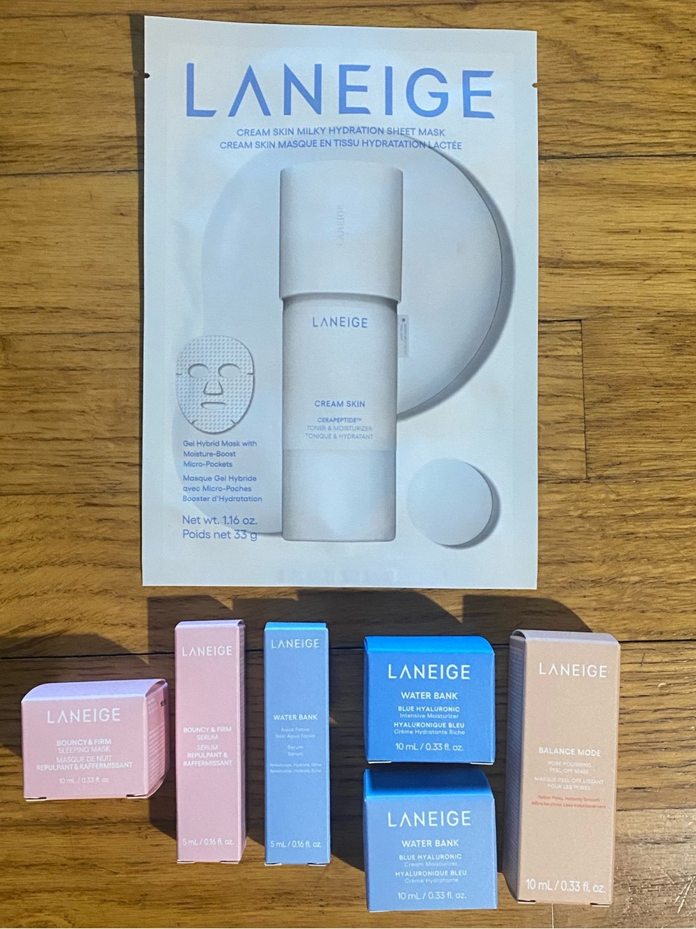 LANEIGE 7Pc Minis-Water Bank, Bouncy & Firm, More NEW